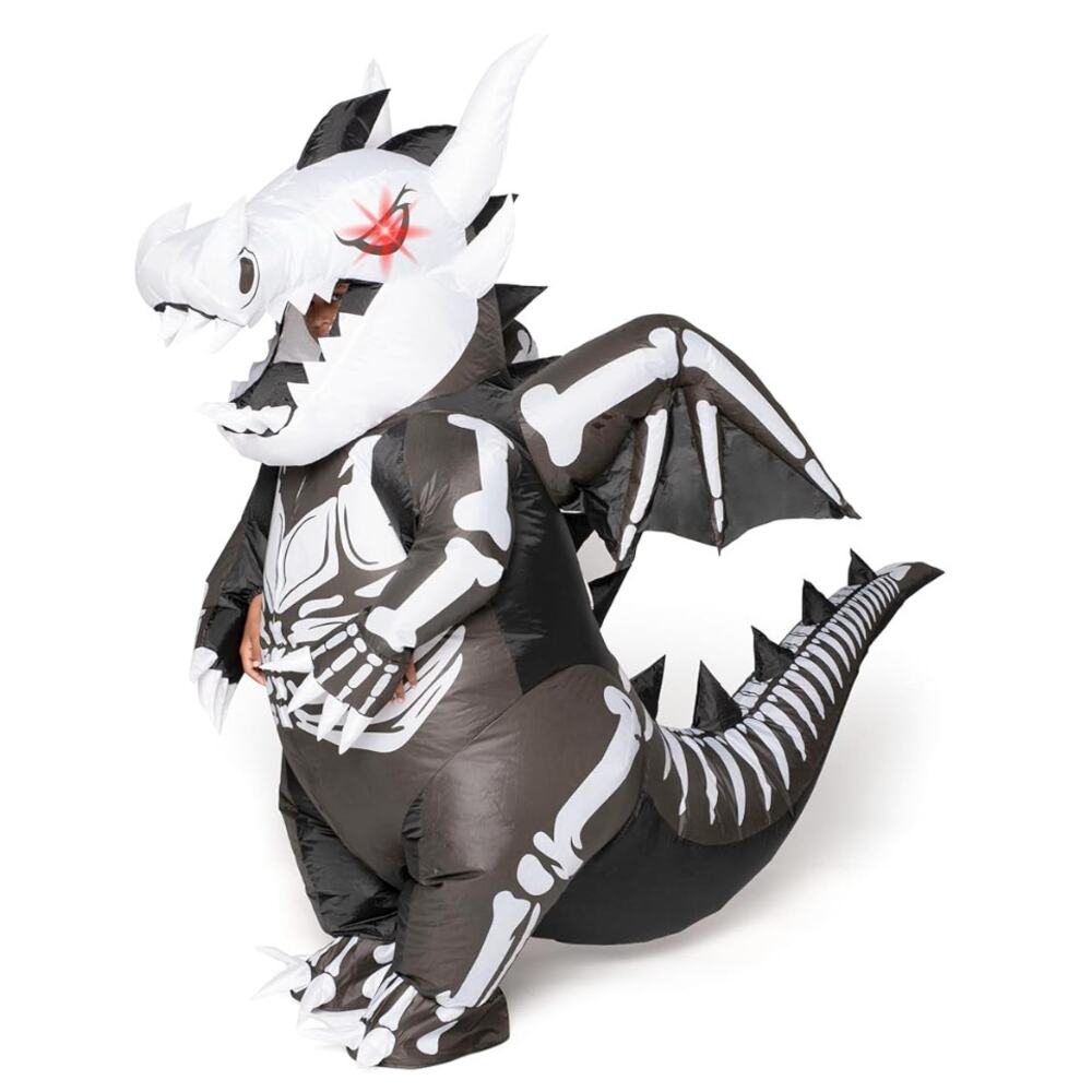 Spooktacular Creations Kids Inflatable Skeleton Dragon Blow Up Suit Costume
